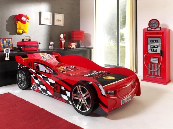 Night Speeder autobed - 90x200 - Rood, Kinderen en Baby's, Kinderkamer | Bedden