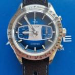 Yema Rallygraf A470 Limited Edition automatique cadran bleu, Handtassen en Accessoires, Horloges | Heren, Leer, Staal, Polshorloge