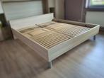 Tweepersoonsbed 180 x 200 met lattenbodems, Ophalen, Gebruikt, Bruin, Tweepersoons