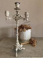 Kandelaar bougeoir decoratie decoration oud patina 4 kaarsen, Maison & Meubles, Accessoires pour la Maison | Bougeoirs & Bougies