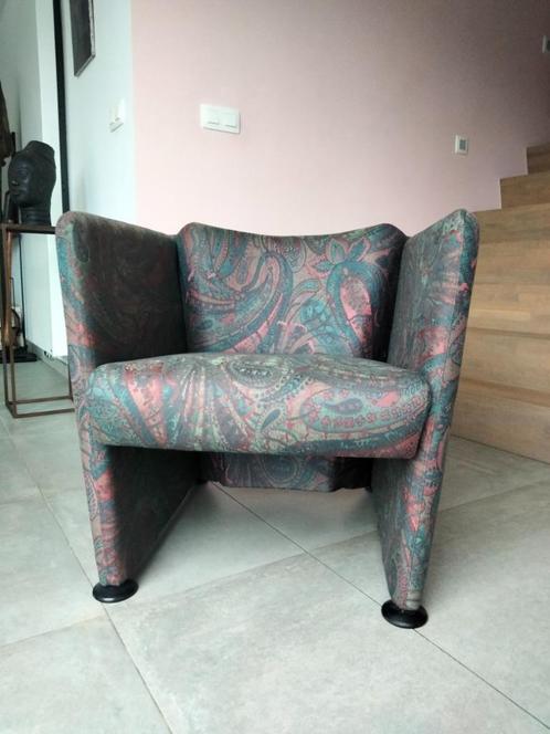 1980s vintage Postmodern design fauteuil zetel, Huis en Inrichting, Fauteuils, Gebruikt, Ophalen