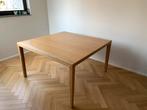 Grote vierkante eikenhouten tafel, 10-12 personen, Huis en Inrichting, Tafels | Eettafels, Ophalen, Gebruikt, Vijf personen of meer