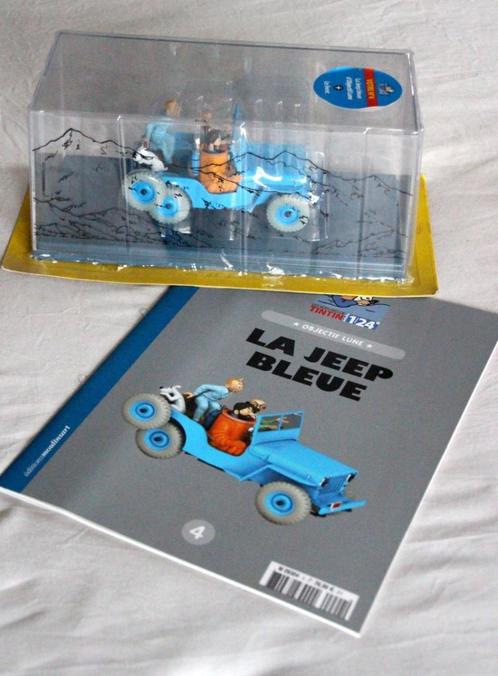 Kuifje auto 1/24 Tintin voiture n4 Jeep bleue  Hergé NIEUW, Collections, Personnages de BD, Neuf, Tintin, Envoi