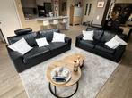 canapés 3+2 places similicuir noirs, Huis en Inrichting, Zetels | Zetels, Gebruikt, 150 tot 200 cm, 75 tot 100 cm, Ophalen of Verzenden