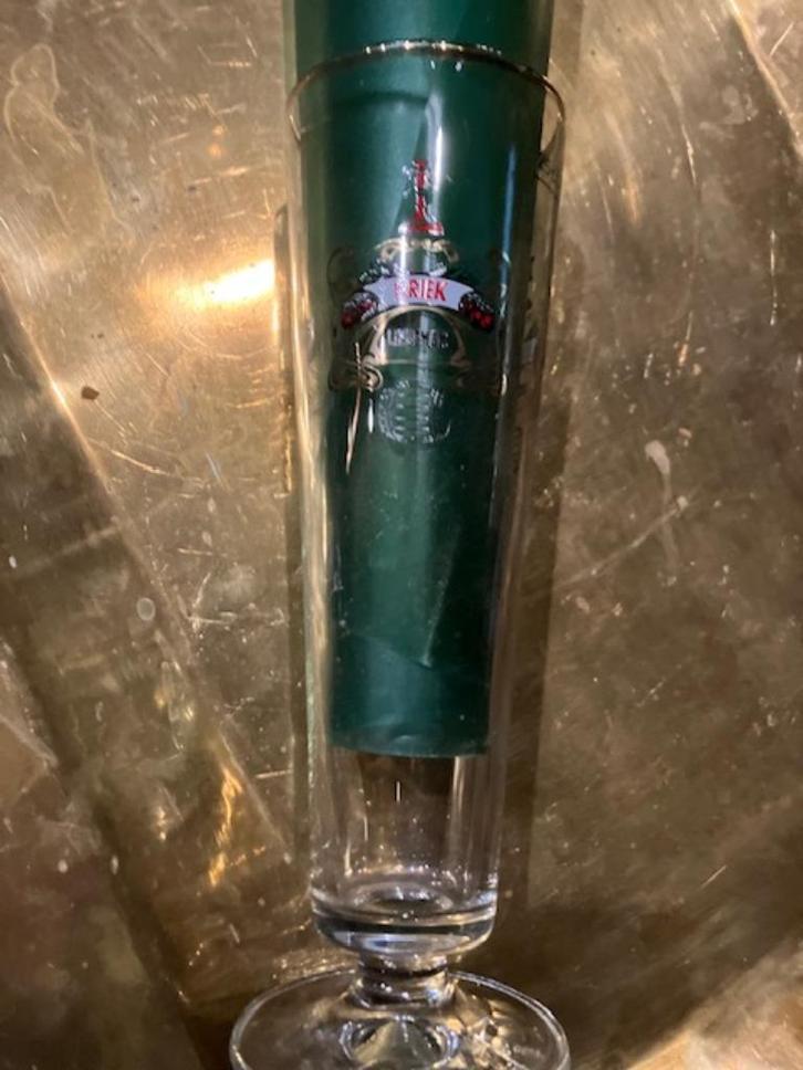 GLAS LINDEMANS KRIEK FRAMBOISE PECHERESSE 25 CL H : 21 CM, Verzamelen, Glas en Drinkglazen, Nieuw, Bierglas, Ophalen of Verzenden