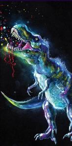 Dinosaurus Badlaken - Neon - Strandlaken, Enfants & Bébés, Maillots de bain pour enfants, Neuf, Garçon, Enlèvement ou Envoi, Accessoire de natation