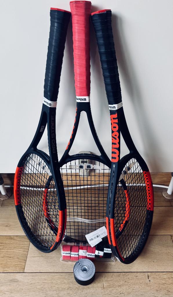 Wilson - Pro Staff 97 - V11- Rouge/Noire, Sports & Fitness, Tennis, Utilisé, Raquette, Wilson, L4, Enlèvement
