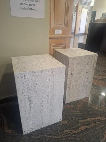 Socle/ table en Travertin Silver, Enlèvement ou Envoi, Neuf