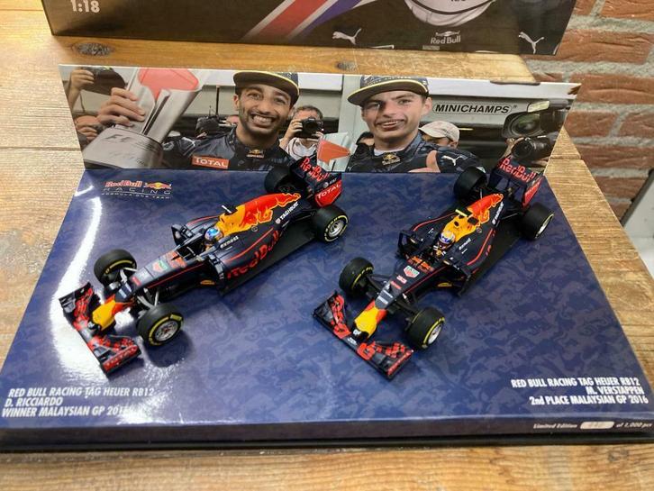 Max Verstappen Daniël Ricciardo 1:43 duo-set Red Bull 2016, Verzamelen, Automerken, Motoren en Formule 1, Nieuw, Formule 1, Ophalen of Verzenden