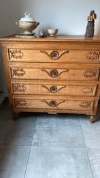 Antiek Frans eikenhouten dressoir, Louis XVI, 4 laden, Antiek en Kunst, Antiek | Meubels | Kasten, Ophalen