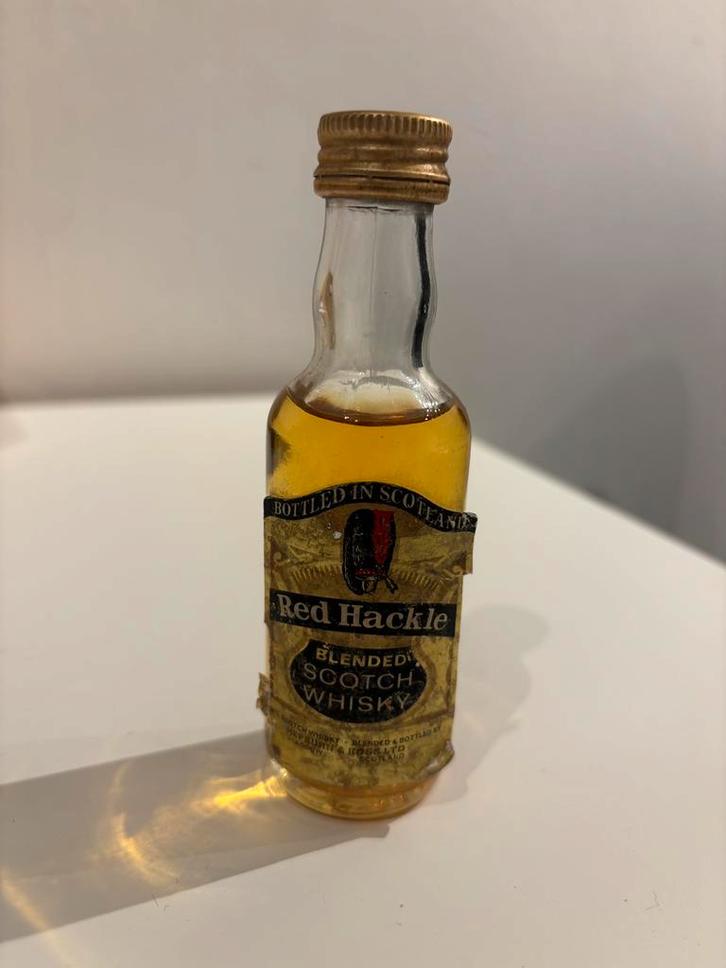 Vintage Red Hackle Mini Whisky Oud Verzamel Flesje (5-15cl), Verzamelen, Wijnen, Zo goed als nieuw, Ophalen of Verzenden