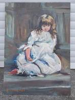 Huile sur panneau jeune fille signe Tony reniers, Ophalen of Verzenden