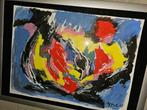 Karel Appel  Uniek werk  Ingelijst  Gesigneerd en Gedateerd, Ophalen of Verzenden