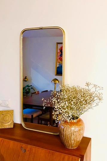 Prachtige Vintage Spiegel Goud Messing beschikbaar voor biedingen