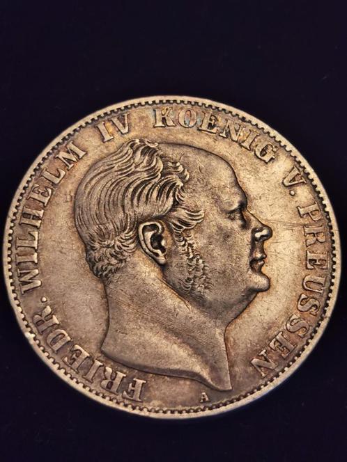 Germany-Prussia,1 Thaler 1860 XF+,mooi zilver rare munte, Postzegels en Munten, Munten | Europa | Niet-Euromunten, Losse munt