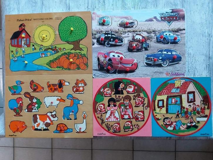 Houten puzzels, Enfants & Bébés, Jouets | Puzzles pour enfants, Utilisé, 6 mois à 2 ans, Moins de 10 pièces, En bois, Enlèvement ou Envoi