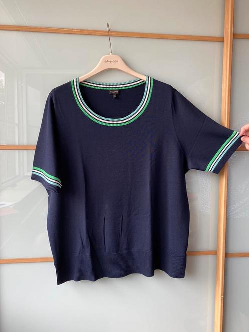 Mayerline Bloes Blauw met strepen, Kleding | Dames, Blouses en Tunieken, Zo goed als nieuw, Maat 46/48 (XL) of groter, Blauw, Ophalen of Verzenden