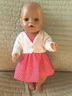 238. Babyborn: Nieuw fushia jurkje met wit gilletje, Ophalen of Verzenden, Nieuw, Babypop