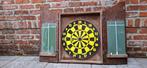 Vintage dartbord met kast, Ophalen of Verzenden, Gebruikt, Dartbord, Soft tip