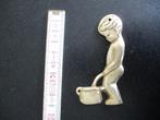 koperen manneke pis toilet wc bord verzamel badkamer, Antiek en Kunst, Ophalen of Verzenden, Koper