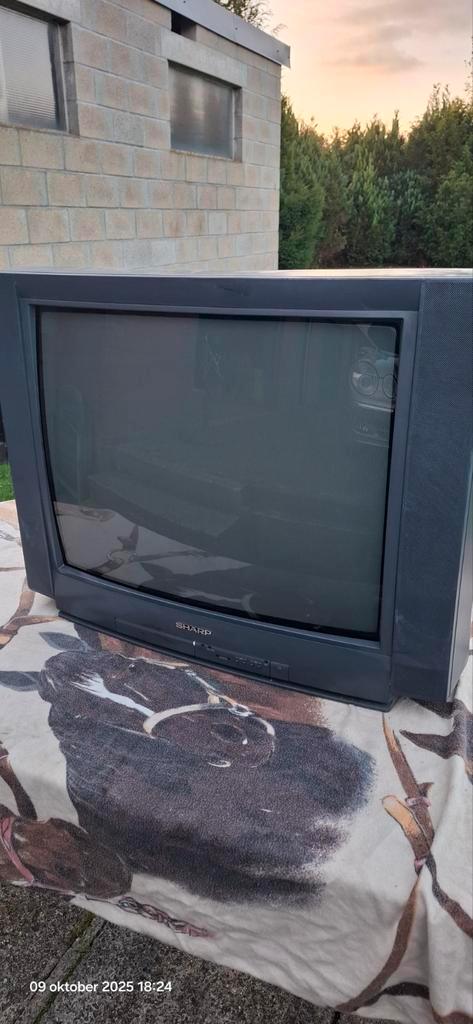 Oude crt televisie sharp 70 cm werkt nog, Audio, Tv en Foto, Vintage Televisies, Sharp, Ophalen