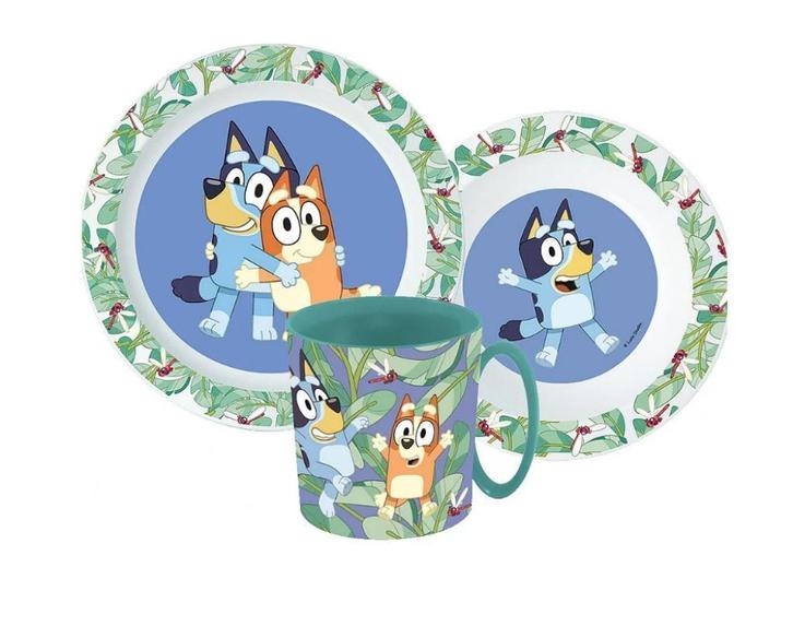 Bluey Kinderservies met Mok - Magnetron, Enfants & Bébés, Enfants & Bébés Autre, Neuf, Enlèvement ou Envoi