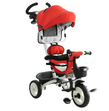Nieuw Kinderdriewieler met Duwstuur, (Rood) beschikbaar voor biedingen