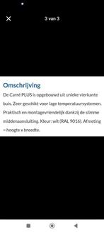 Vasco Carré plus designradiator wit, Doe-het-zelf en Bouw, Verwarming en Radiatoren, Ophalen, 30 tot 80 cm, Radiator, Nieuw