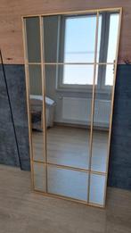 Spiegel met gouden randjes, Ophalen, 100 tot 150 cm, Zo goed als nieuw, Rechthoekig