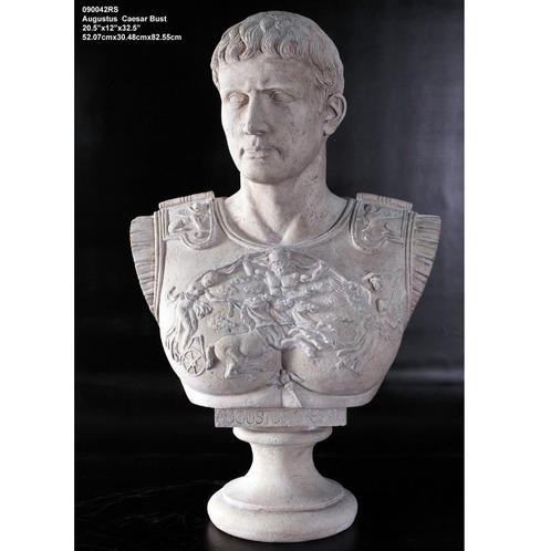 Buste — Statue d'Auguste César Hauteur 83 cm, Collections, Musique, Artistes & Célébrités, Neuf, Enlèvement ou Envoi