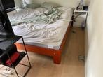 Auping bed met traagschuim- en topmatras, Ophalen, Gebruikt, Bruin, 210 cm