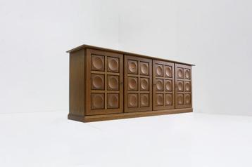 Vintage Brutalist Sideboard beschikbaar voor biedingen