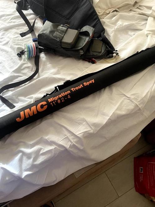 Jmc migration forelspey vlieghengel met zijde, Watersport en Boten, Hengelsport | Vliegvissen, Nieuw, Molen, Ophalen of Verzenden