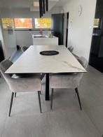4 velvet eetkamer stoelen, Huis en Inrichting, Tafels | Eettafels, Ophalen, Gebruikt, Vier personen