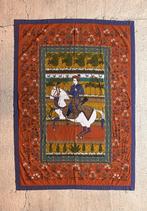 Grand foulard woonkleed Arabische ruiter te paard 187/128, Huis en Inrichting, Ophalen of Verzenden
