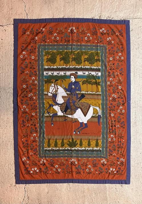 Grand foulard woonkleed Arabische ruiter te paard 187/128, Maison & Meubles, Accessoires pour la Maison | Plaids & Couvertures