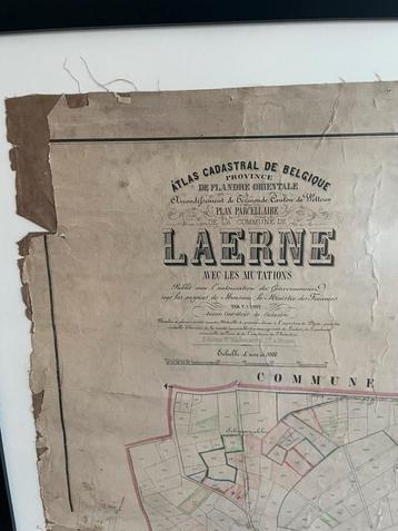Oud Kadasterplan van Laarne beschikbaar voor biedingen