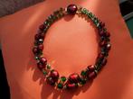 Vintage Murano-parelketting met 2 rijen, Ophalen of Verzenden, Rood, Goud