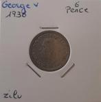 Engeland George V 6 pence 1936 zilver, Ophalen of Verzenden