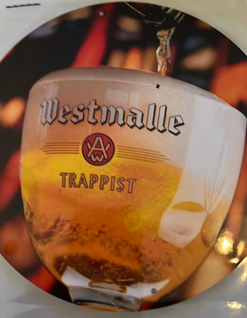 Reclamebord vintage Westmalle (rond) - mancave poolhouse new, Verzamelen, Merken en Reclamevoorwerpen, Reclamebord, Ophalen of Verzenden