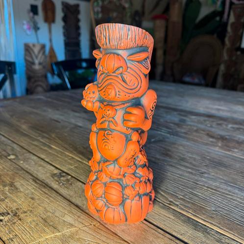 Kamokamo Tiki Mug Tiki Farm Orange Rainforest Tiki 2020, Antiek en Kunst, Antiek | Keramiek en Aardewerk, Ophalen