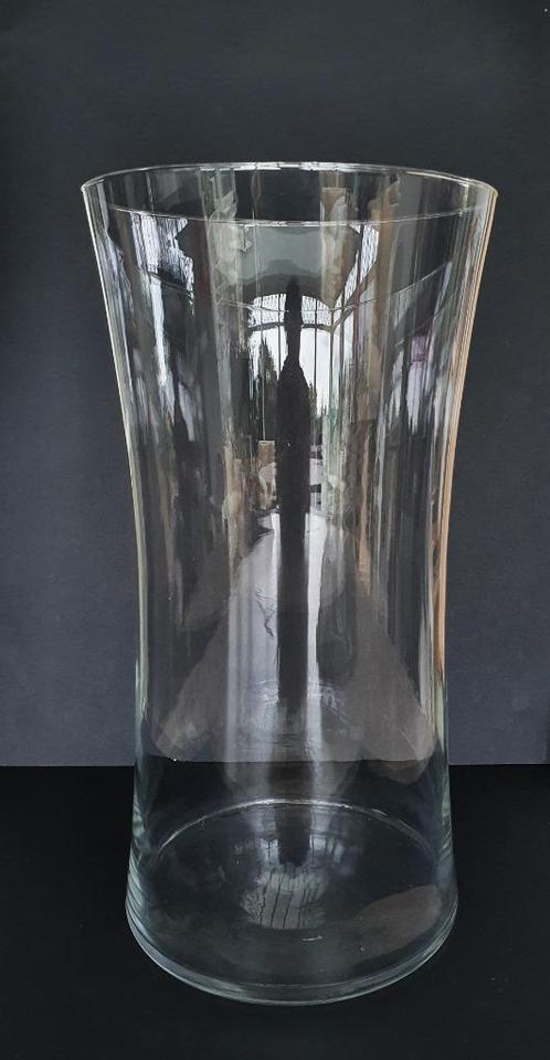 Grote glazen vaas, Maison & Meubles, Accessoires pour la Maison | Vases, Comme neuf, Blanc, Moins de 50 cm, Verre, Enlèvement