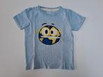 Mt 98 Lichtblauwe T-shirt wereldbol met tanden en beugel, Kinderen en Baby's, Kinderkleding | Maat 98, Gebruikt, Name it, Ophalen of Verzenden
