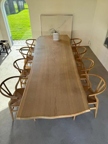 Massief eiken tafel - 330 cm x 110 cm  disponible aux enchères