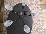 Grote hanglamp met stand lamp met glazen kelken, Huis en Inrichting, Lampen | Hanglampen, Ophalen, Zo goed als nieuw, Glas, 50 tot 75 cm