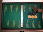 Backgammon  - jacquet - tric-trac - grote houten koffer, Enlèvement, Utilisé