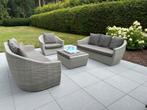 Mooie loungeset - 2 x driezit, 1 x  éénzit en salontafel, Tuin en Terras, Tuinsets en Loungesets, Ophalen, Gebruikt, Loungeset