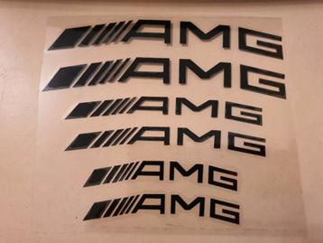Set van 6x Mercedes remklauw cover stickers > zwart of wit beschikbaar voor biedingen