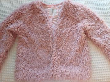 roze trui / gilet +- 140