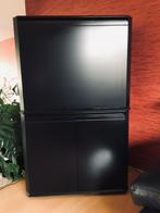 zwarte tv kast  - tv meubel ontworpen door Frans Van Praet, 50 tot 100 cm, 25 tot 50 cm, 100 tot 150 cm, Modern